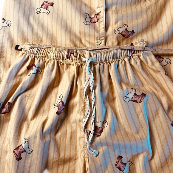 Baleno Women’s Blush and Maroon Pajama Set with Vintage-Inspired Dog Design SZ S - Picture 7 of 11